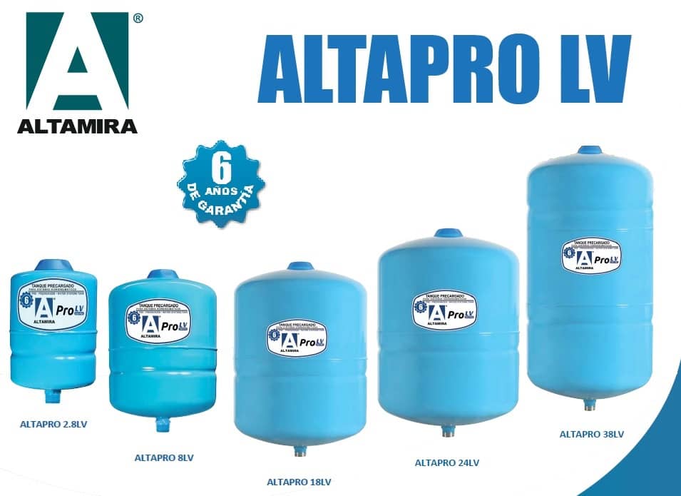 Tanques Hidroneumaticos Precargados Altamira de Diafragma Verticales Serie PROLV