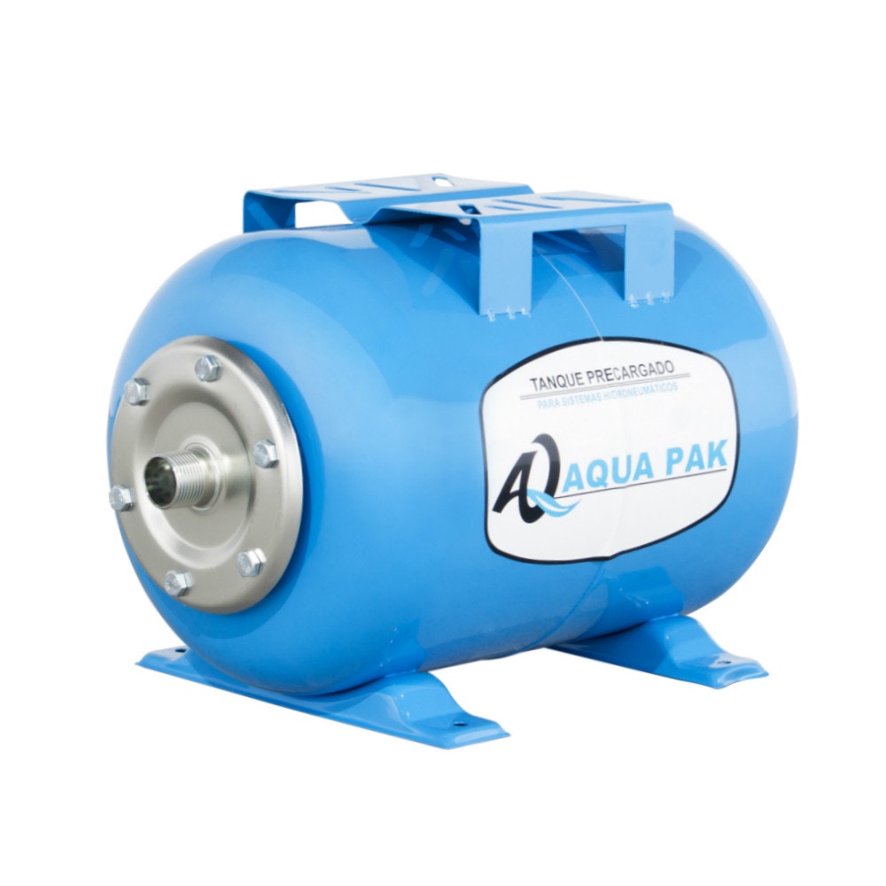 Tanques Hidroneumaticos Precargados Horizontales Aquapak Con Base Para Bomba Serie AQ